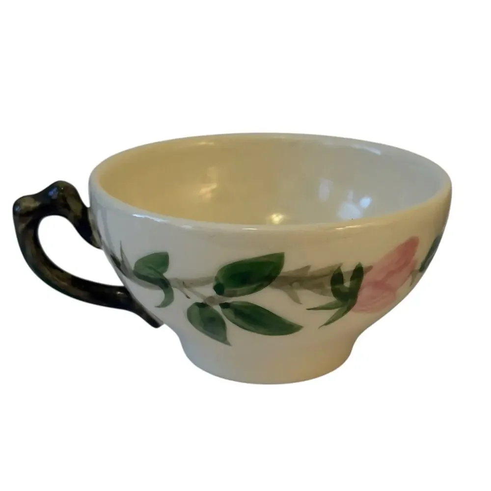 Franciscan Earthenware Desert Rose Set of 2 Tea Cups & Saucers USA